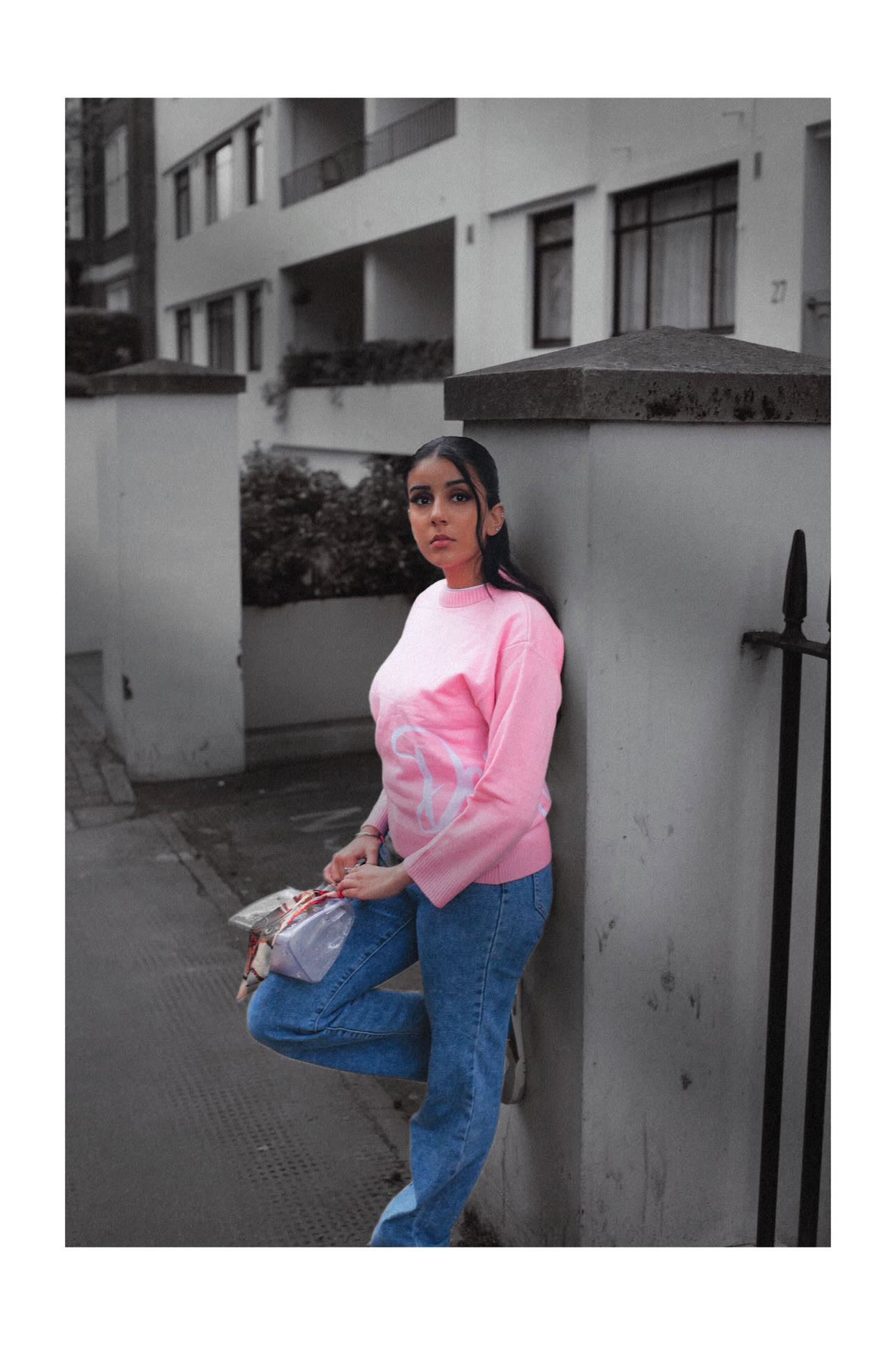 pink knitsweater